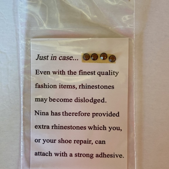 Rhinestone embellished strappy Brown Touch of Nina heels, Worn Once- size 8.5 - Picture 6 of 7